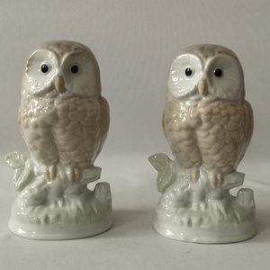 Pair of Vintage Ceramic Owls, Made in Capilano Vancounver